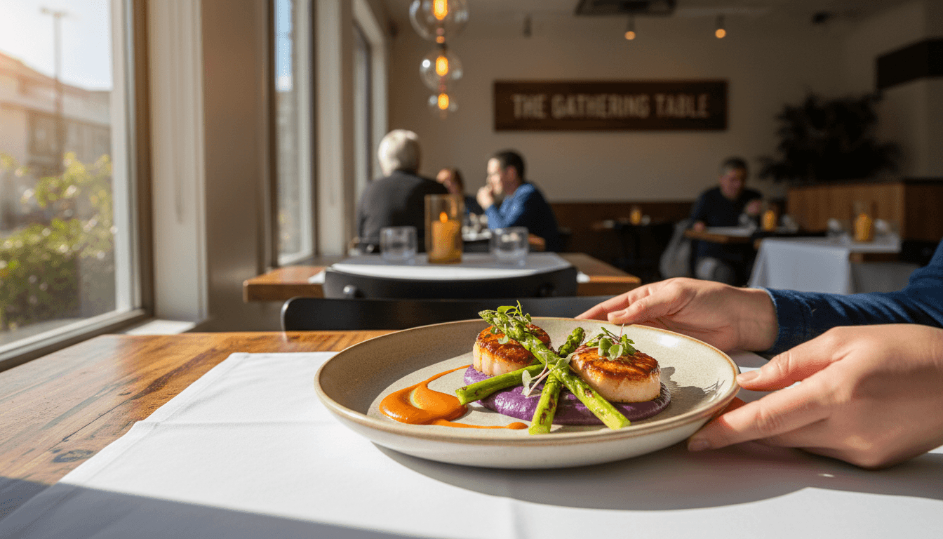 Professionally designed restaurant menu showcasing elegant typography and layout